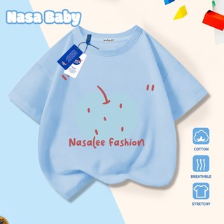 Áo thun Apple xanh in hình NASA, cotton, thoáng khí, thoải mái, ngắn tay cho trẻ em