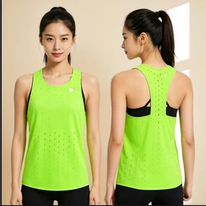 Nam Nữ Cùng Phong Cách Chạy Bộ Thể Thao Lỗ Gió Thoáng Khí Marathon Chạy Bộ Quần Áo Thể Dục