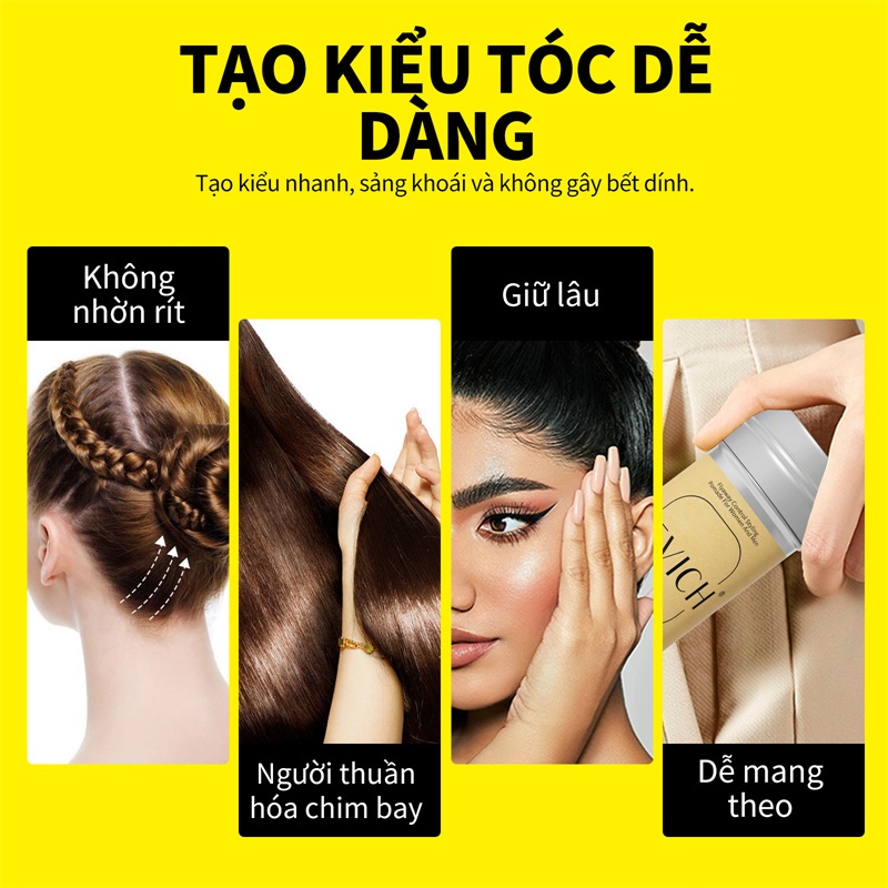 Que sáp tóc SEVICH 16g + 75g Tóc không dính Pomade Edge Control Slick Stick