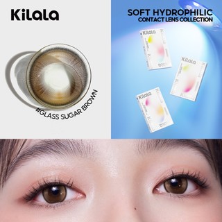 【Livestream】Kính áp tròng Kilala lens 1 ngày màu xám  DIA 14.0-14.5mm Ice Peach Grey/Gifted Grey  lens cận có độ ( 0-7 ) [ 2 chiếc ]