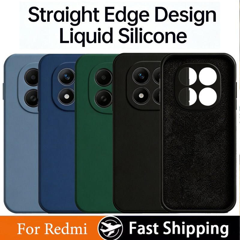 Ốp điện thoại silicon mặt trong phối vải nỉ cho XIOMI Redmi Note 15 14 13 12 11 11s 10 10s Pro+ China Plus 5G 4G 2026