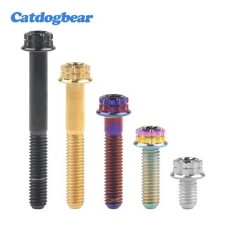 Bu lông titan Catdogbear M6x10 / 15 / 20 / 25 / 30 / 35 / 40 / 45 / 50mm GR5 Mặt bích Torx T30Flange Head để trang trí sửa đổi xe máy