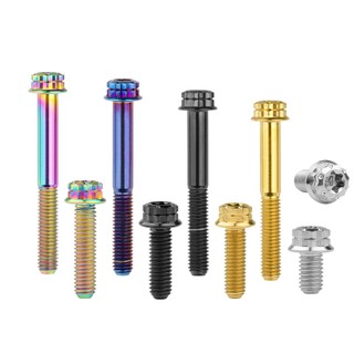 Bu lông titan Catdogbear M6x10 / 15 / 20 / 25 / 30 / 35 / 40 / 45 / 50mm GR5 Mặt bích Torx T30Flange Head để trang trí sửa đổi xe máy