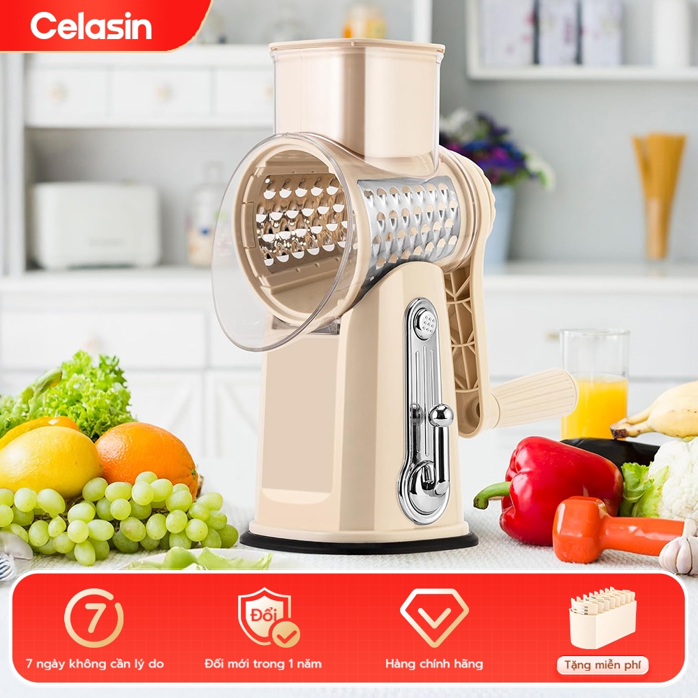 Máy Cắt Thái Rau Củ Đa Năng 5 Lưỡi Chống Trượt Dụng Cụ Nhà Bếp Tiện Lợi, Nhựa PP An Toàn, Dễ Vệ Sinh