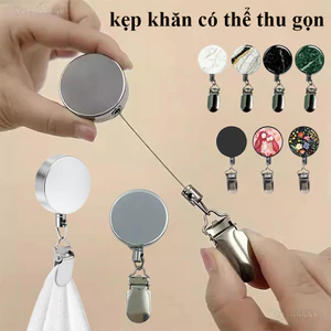 Kẹp Khăn Có Thể Thu Vào Cho Phòng Tắm Kim Loại Tự Dính Treo Tường Nhà Bếp Kẹp Khăn Cho RV Phòng Tắm Tủ Quần Áo mueadsyvn
