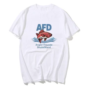 AFD Angler Freunde Deutschland Áo Nam Mới Lạ Tee Áo Sơ Mi Tay Ngắn Cổ Tròn Áo Thun 100% Cotton Ý Tưởng Quà Tặng Áo