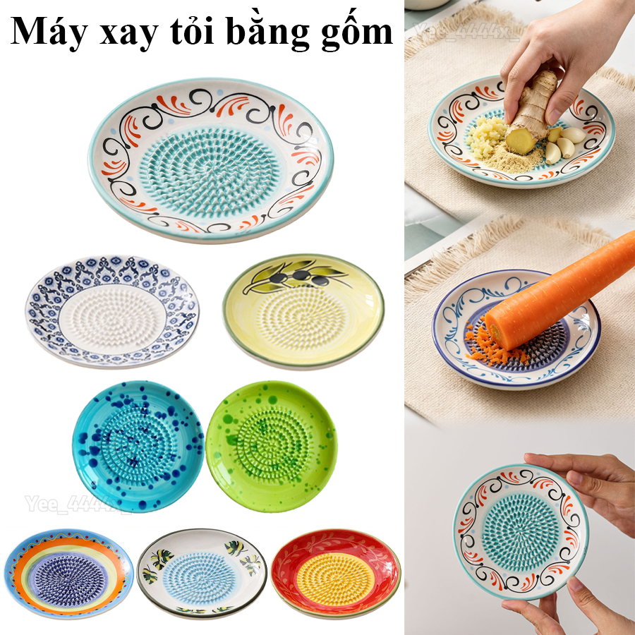Tấm Xay Tỏi Hướng Dẫn Sử Dụng Bát Gốm Tiện Ích Nhà Bếp Gừng Tỏi Tay Tấm Lưới Cho Gừng Sôcôla mueadsyvn