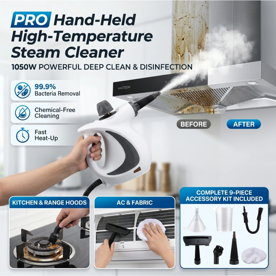 Máy Hút Hơi Nước Acuna Hiệu Quả 250ml Bình Nước Hộ Gia Đình Với 9 Phụ Kiện Máy Làm Sạch Nhiệt Độ Cao Cho Khoảng Cách Chặt Nhà Bếp