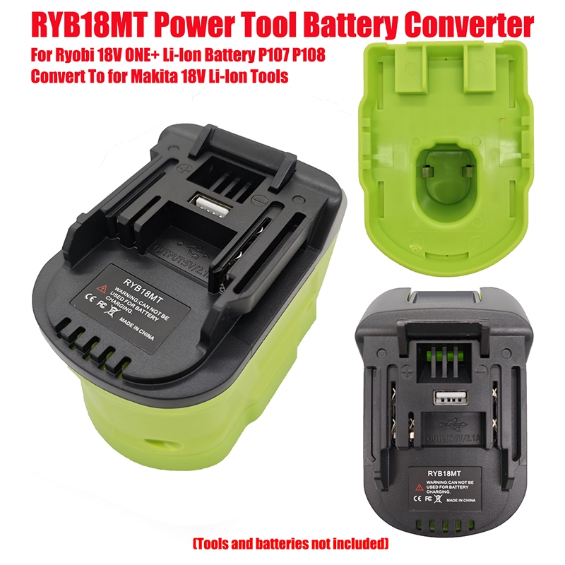Bộ Chuyển Đổi Pin Nguồn RYB18MT Cho Pin Li-ion Ryobi 18V Chuyển Đổi Để Phù Hợp Với Makita 18 Dụng Cụ Điện