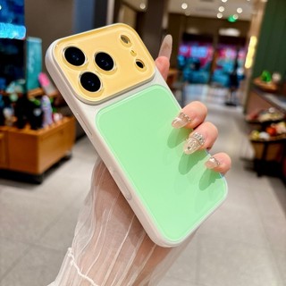 Ốp điện thoại acrylic cửa sổ lớn tương phản dopamine mùa hè phù hợp cho iPhone 14 15 16 17 Pro Max Vỏ silicon chống rơi bao gồm tất cả