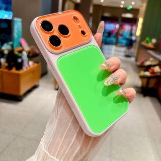 Ốp điện thoại acrylic cửa sổ lớn tương phản dopamine mùa hè phù hợp cho iPhone 14 15 16 17 Pro Max Vỏ silicon chống rơi bao gồm tất cả