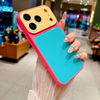 Ốp điện thoại acrylic cửa sổ lớn tương phản dopamine mùa hè phù hợp cho iPhone 14 15 16 17 Pro Max Vỏ silicon chống rơi bao gồm tất cả