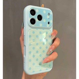 Wave Point Ống Kính Máy Ảnh Màu Trơn Acrylic Ốp Lưng Điện Thoại iPhone 17Promax 17Pro 16 15 14 Pro Max 13 Chống Sốc Nữ Điện Thoại Di Động
