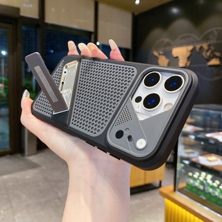 Mùa Hè Ice Peak Lỗ Làm Mát Sáng Tạo Giá Đỡ Ốp Lưng Điện Thoại Thích Hợp Cho iPhone 11 12 13 14 15 16 17 Pro Max Full Pack Vỏ Silicon Chống Rơi