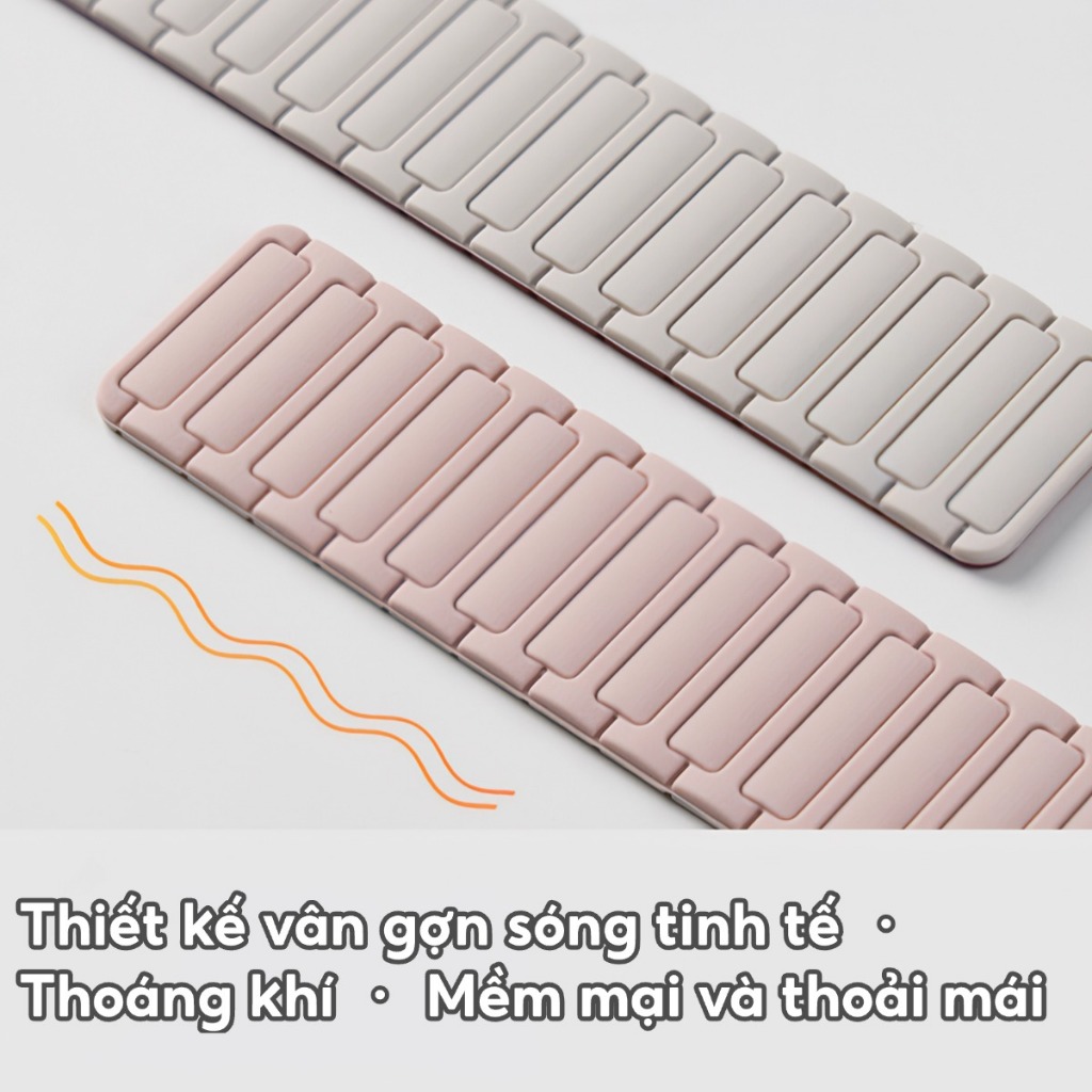 Manis Lemon Dây đeo đồng hồ từ tính Silicone mềm cho Apple Watch Series 11 10 9 8 3 5 4 SE 2 Ultra 49 46 45 44 40 41 38 42 mm