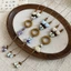 Áo Len Dài Vòng Cổ Boho Nâu Dây Sáp Dây Cổ, Vòng Tròn Gỗ Handmade Bằng Kính Gốm Vỏ Biển Sao Conch Mặt Dây Chuyền Vòng Cổ Có Thể Điều Chỉnh Cho Nữ