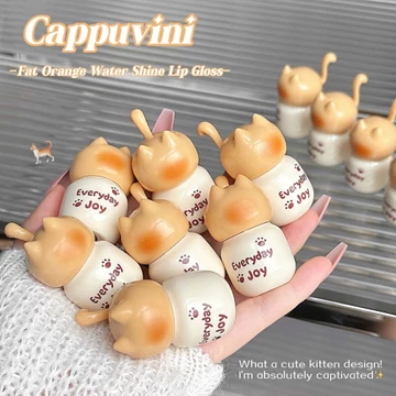 Cappuvini Cat Lip Gloss Watery Mirror Gloss No-Makeup Makeup Flattering Lip Tint Non-Stickky Cup Daily Lip Tint NO.CP424