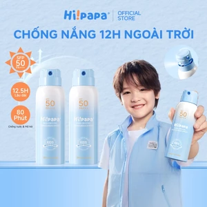 Hi!papa Xịt Chống Nắng Trẻ Em SPF50+ PA++++ Không Cồn Chống nước, Bảo vệ vượt trội, Cho bé thoả sức vui chơi