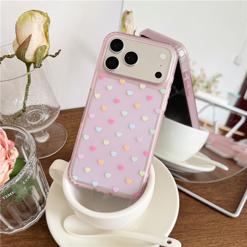 IPhone 17 Pro max Độ nhạy da Họa tiết tình yêu TPU materia IMD xử lý Vỏ điện thoại