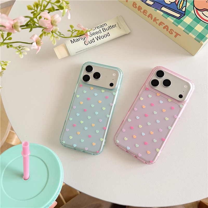IPhone 17 Pro max Độ nhạy da Họa tiết tình yêu TPU materia IMD xử lý Vỏ điện thoại