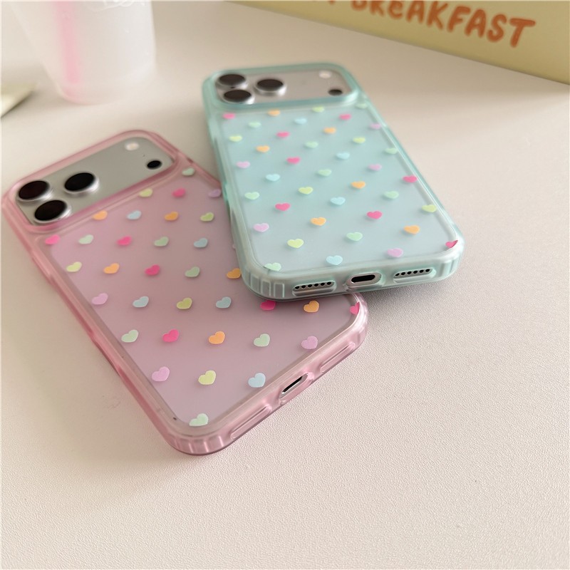 IPhone 17 Pro max Độ nhạy da Họa tiết tình yêu TPU materia IMD xử lý Vỏ điện thoại