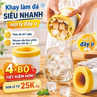 khay đá hình trụ làm đá tại nhà mùa hè khuôn đá silicone cấp thực phẩm mềm dẻo không dính dễ lấy đá một lần đầy ly đá nhỏ có nắp vệ sinh 3màu xanh trắng vàng ngẫu nhiên mua nhiều lợi hơn pha đồ uống cocktail cà phê đá văn phòng gia đình tiệc tùng cắm trại