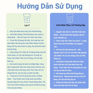 QUITEK Máy Xay Sinh Tố Cầm Tay 12 Lưỡi Dao, Cốc 340ML Nắp Đôi, Chỉ Cần Nhấn 2 Lần Để Bật