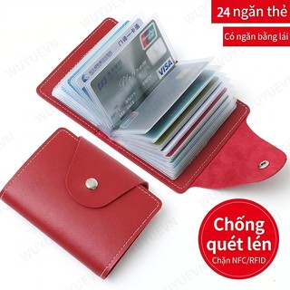 Ví da mini chống RFID, nhỏ gọn chống nước, đựng thẻ, chìa khóa, tiền xu tiện lợi