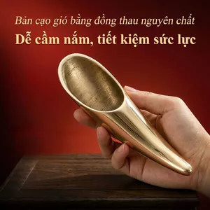 Dụng Cụ Lăn Cạo Gió Toàn Thân Bằng Đồng Thau, Bánh Xe Massage Bấm Huyệt, Thông Kinh Lạc, Lưu Thông Khí Huyết, Dụng Cụ Massage Tại Nhà