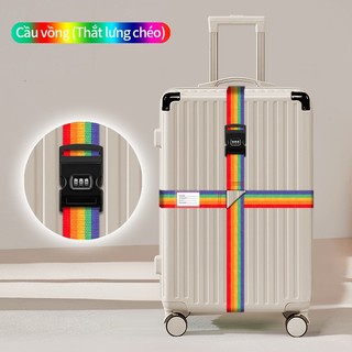Dây đai hành lý khóa số du lịch, dây cố định vali có thể điều chỉnh chống thất lạc, an toàn tiện lợi