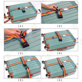 Dây đai hành lý khóa số du lịch, dây cố định vali có thể điều chỉnh chống thất lạc, an toàn tiện lợi