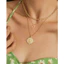 FANCIME "My Sunshine" Vòng cổ bạc hình hoa hướng dương Citrine có thể xoay được
