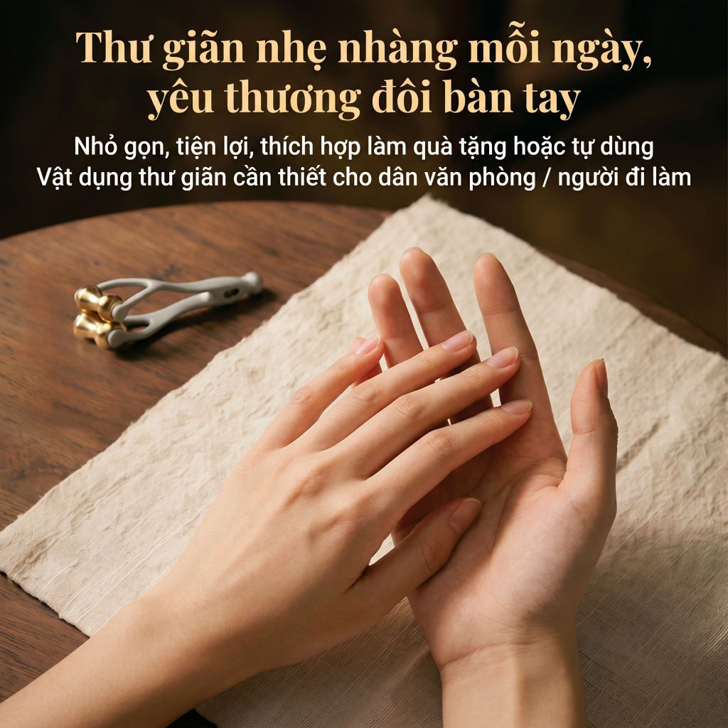 Dụng Cụ Massage Tay Ngón Tay Bằng Đồng Thau, Công Cụ Giảm Đau Nhức Khớp Ngón Tay, Hỗ Trợ Tê Bì Tay, Thư Giãn Cơ Tay, Dụng Cụ Trị Liệu Tại Nhà