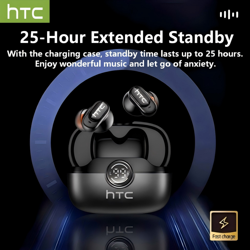 HTC NE79 Tai nghe dịch Video AI mới Tai nghe Bluetooth 6.0 HIFI Tai nghe không dâ ENC Tai nghe thể thao Chống nước IPX5