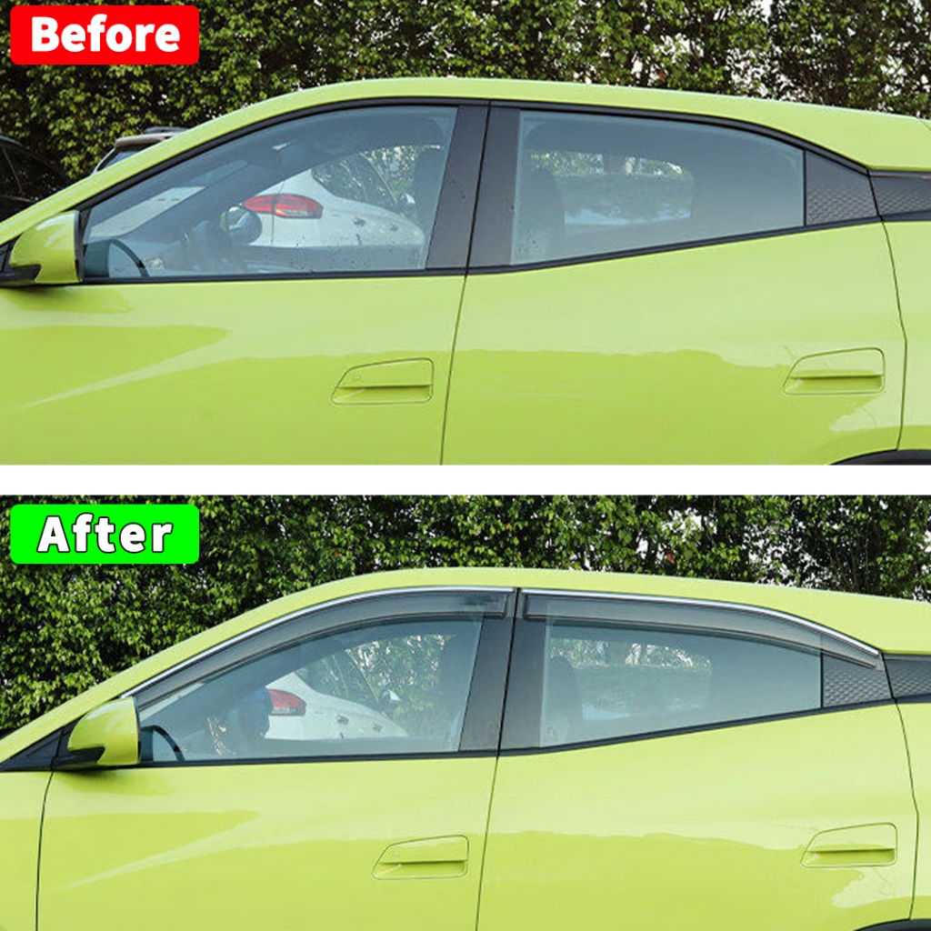 Dành Cho BYD Seagull Atto 1 Cá Heo Mini Lướt 2022 2023 2024 2025 2026 Tấm Che Cửa Sổ 4 Tấm Che Nắng Mưa Kính Chắn Gió Tấm Chắn Gió Thời Tiết Đúc Viền Điều Chỉnh Phụ Kiện