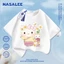 NASA Hello Kitty Thái Lan In hình giới hạn dành cho trẻ em Áo thun Cotton ngắn tay nguyên chất loại A cho bé trai bé gái Mùa hè Áo thun mặc đường phố phong cách mới