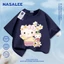NASA Hello Kitty Thái Lan In hình giới hạn dành cho trẻ em Áo thun Cotton ngắn tay nguyên chất loại A cho bé trai bé gái Mùa hè Áo thun mặc đường phố phong cách mới