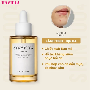 [MUA 1 TẶNG 1]Tinh chấ́t rau má dịu da phục hồi SKIN1004 Madagascar Centella Ampoule 100ml