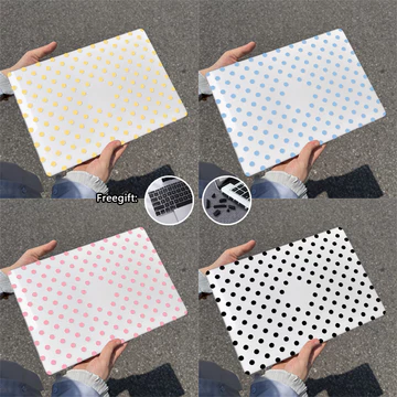 [Có sẵn 5 màu] Ốp lưng in chấm bi thời trang cho 2026 Macbook Neo 13 inch A3404 Air 13 inch M5 A3449 A3448 Pro 14 inch M5 A3434 A3426 Air 2020 A2337 M1 A2179 Pro M1 M2