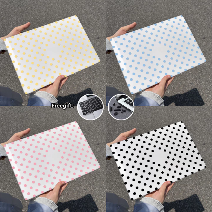 [Có sẵn 5 màu] Ốp lưng in chấm bi thời trang cho 2026 Macbook Neo 13 inch A3404 Air 13 inch M5 A3449 A3448 Pro 14 inch M5 A3434 A3426 Air 2020 A2337 M1 A2179 Pro M1 M2
