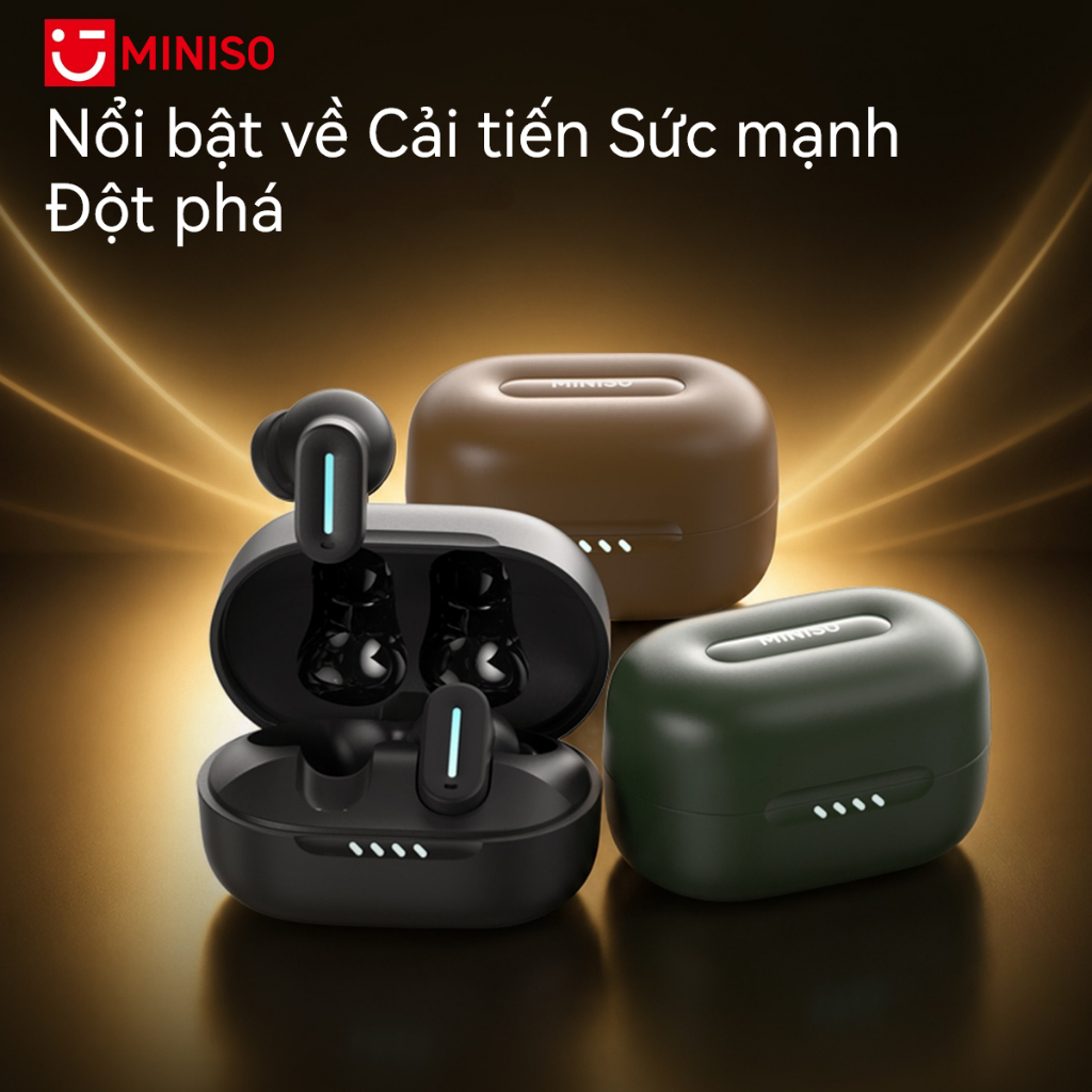 MINISO MS132 Tai nghe Bluetooth True Wireless  Bluetooth 6.0, độ trễ cực thấp, công nghệ chống ồn chủ động ENC. | BigBuy360 - bigbuy360.vn