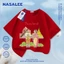 NASA Thái Lan In văn hóa cho trẻ em Áo thun Cotton ngắn tay nguyên chất loại A cho bé trai bé gái mùa hè Áo thun mặc đường phố phong cách mới