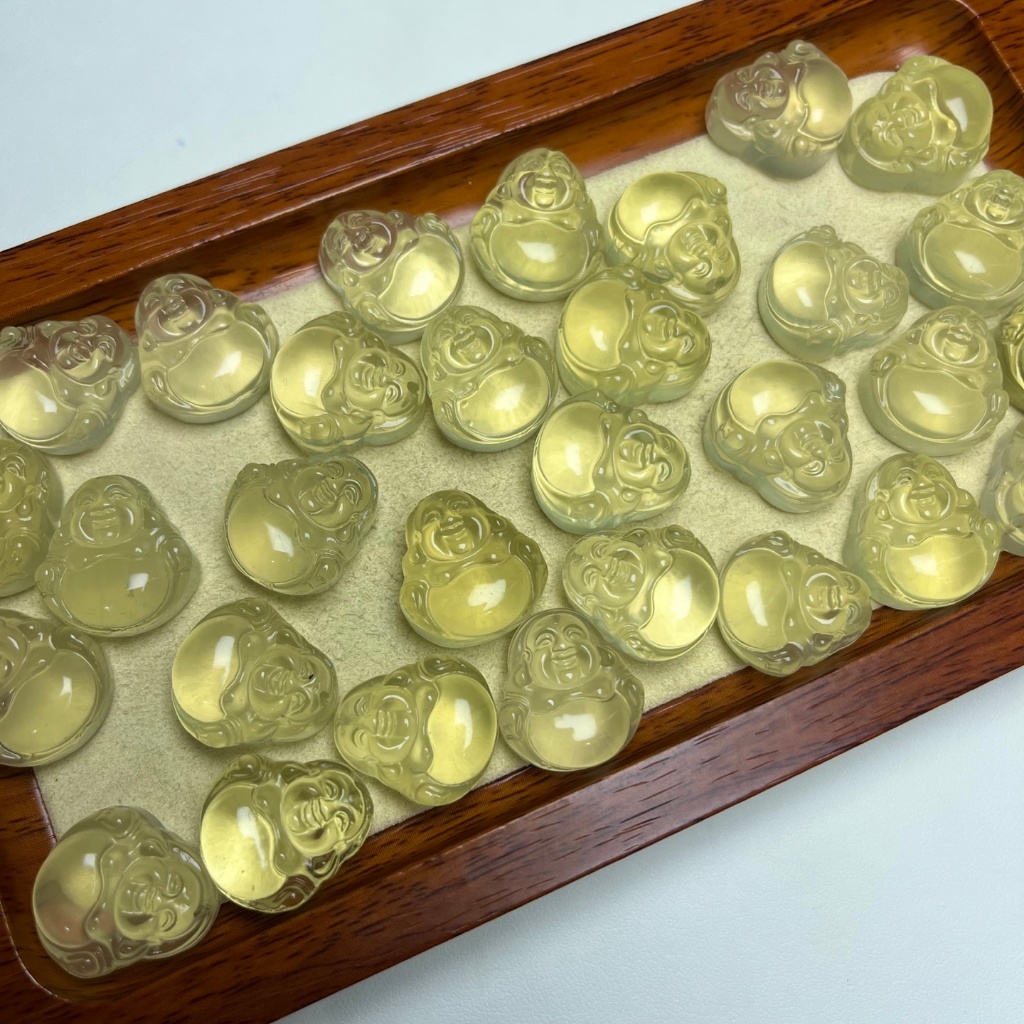 Ưu đãi đặc biệt Sản phẩm mới Nồi Citrine tự nhiên Phụ kiện Phật bụng có thể được sử dụng làm phụ kiện vòng tay có thể được sử dụng làm phụ kiện mặt dây chuyền Lỗ mặt dây chuyền