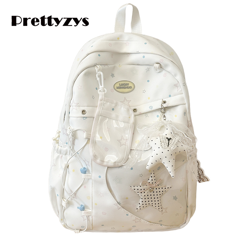 Backpack Prettyzys 2026 Korean Large Capacity Waterproof Go To School 14 inch For Teenage girl
