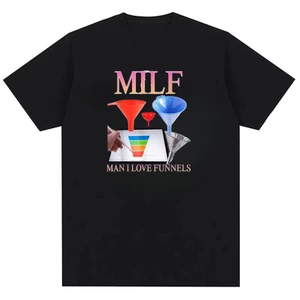 Milf Man I Love Phễu hài hước châm biếm từ viết tắt đùa thời trang nam Áo thun cotton nguyên chất 100%