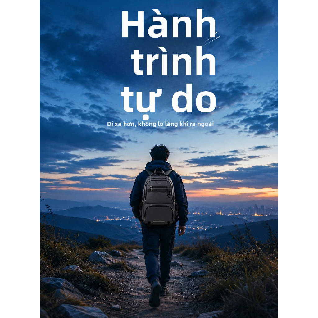 Ba lô đa năng chống mài mòn nhiều ngăn, ba lô máy tính giảm áp vai đi du lịch hàng ngày nam nữ sử dụng chung Dịch nghĩa