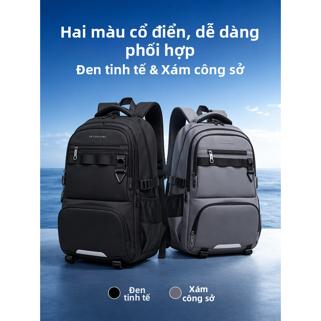 Ba lô đa năng chống mài mòn nhiều ngăn, ba lô máy tính giảm áp vai đi du lịch hàng ngày nam nữ sử dụng chung Dịch nghĩa
