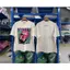 Quá Khổ Vintage Lưỡi In Áo Thun Nữ Tay Ngắn Nam Nữ Cotton Ban Nhạc Rock Tee