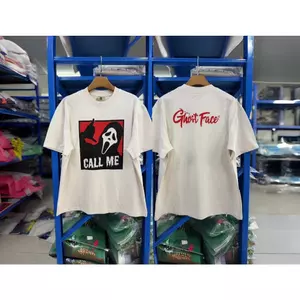 Áo thun Cotton ngoại cỡ in hình ma cổ điển Unisex giản dị dạo phố Tee