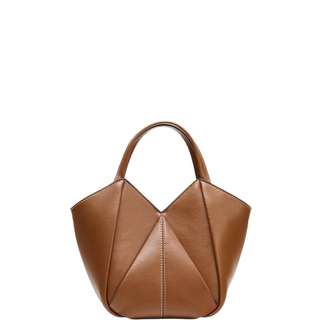 Phụ Nữ Vintage Nâu Origami Hình Học Mini Tote Túi Mềm Giả Da Top Tay Cầm Túi Xách Thường Ngày Nhỏ Cầm Tay Túi